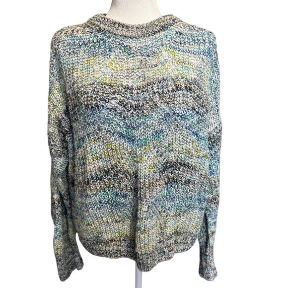 Peruvian Connection Open Knit Sweater Multicolor Pima Cotton M - Picture 1 of 4
